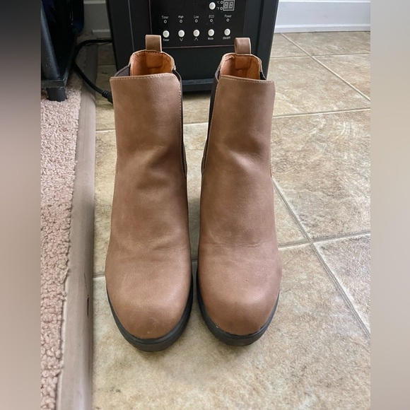 Women's DREAM PAIR Chelsea chunky heel ankle boots - Picture 5 of 9